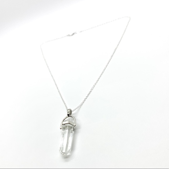 Transparent Hexagonal Pendant Necklace - Picture 3 of 3